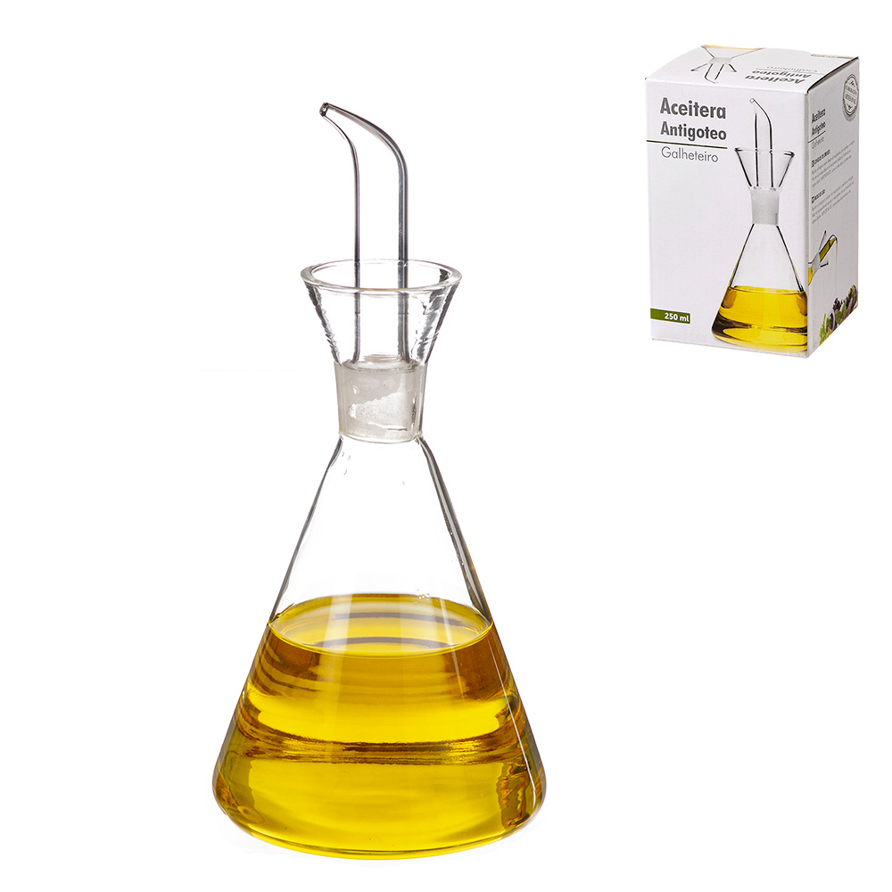 ACEITERA DE CRISTAL ANTIGOTEO 250ml KOZINA