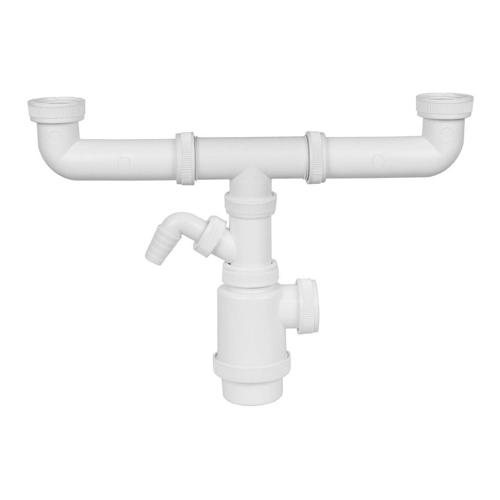 SIFON DOBLE DE BOTELLA EXTENSIBLE CON TOMA DE LAVAVAJILLAS - Ítem