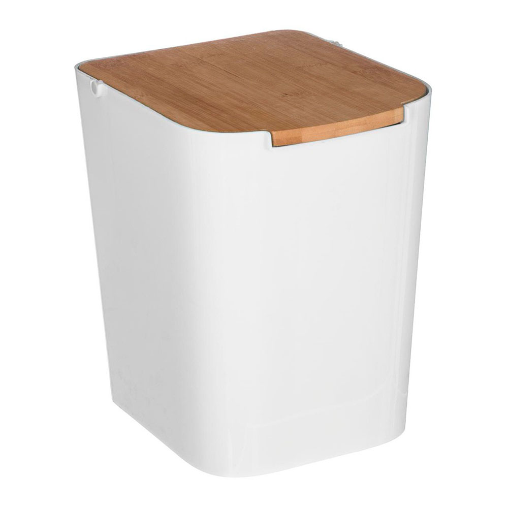 PAPELERA DE BAÑO BAMBU-BLANCO 5L COLECCIÓN 'BALTIK'