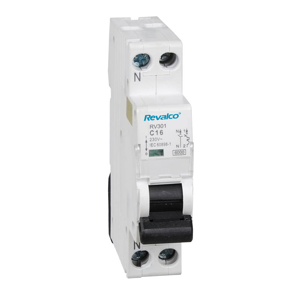 MAGNETOTERMICO REVALCO 1 POLO+NEUTRO 16A (ESTRECHO) - Ítem