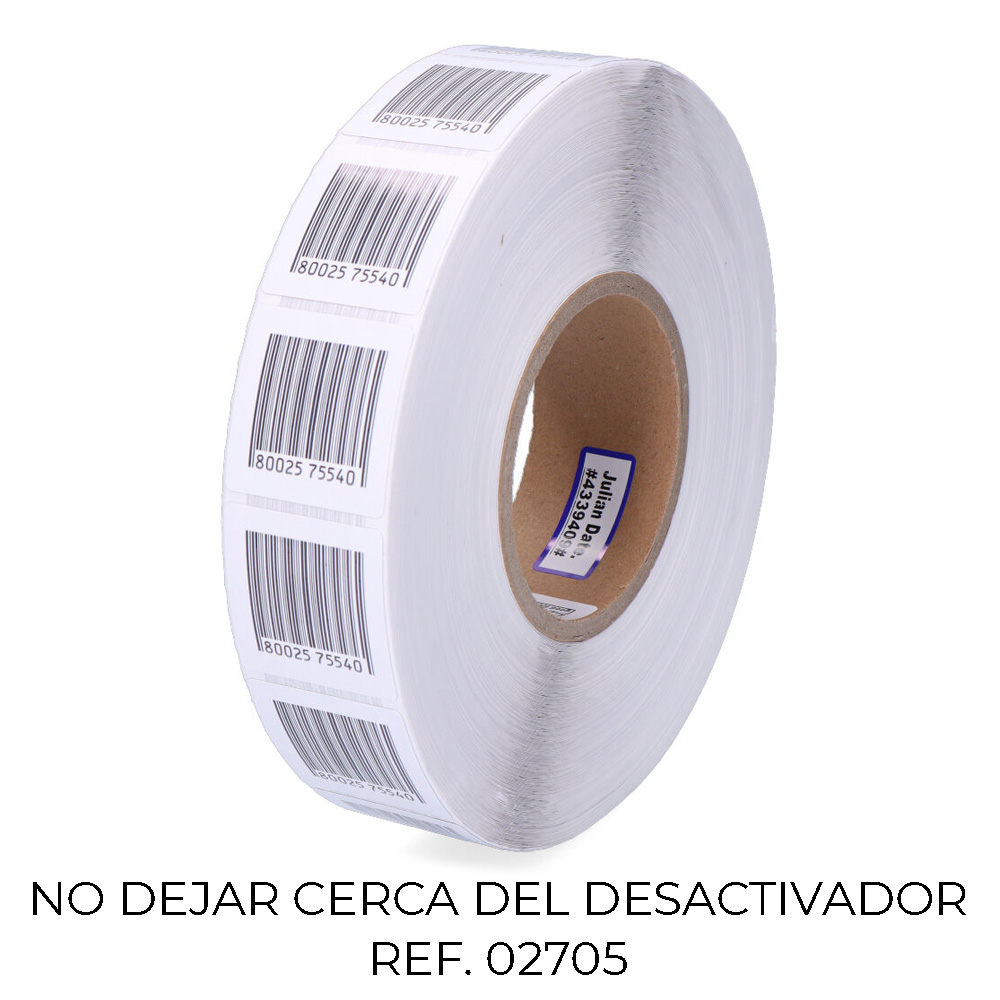 PACK 2000 ETIQUETAS ANTI ROBO 410 BLANCA CÓDIGO DE BARRAS 7909949 CHECKPOINT - Ítem