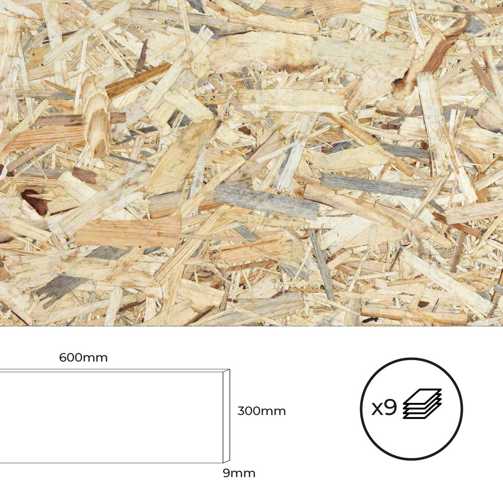 SET 9 TABLEROS OSB 600x300x9mm. BERTINI - Ítem