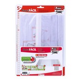 PACK CON 5 FORROS PARA LIBROS AJUSTABLES DE PVC TRANSPARENTES 290x530mm GRAFOPLAS