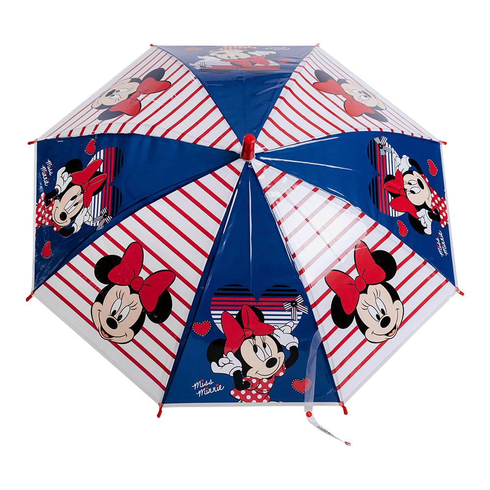 PARAGUAS AUTO TRANSPARENTE MINNIE Ø43,5cm - Ítem