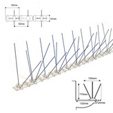 VARILLA DISUASORIA PARA AVES INOXIDABLE BASE METACRILATO 0,5m x 11,5cm