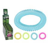 PULSERA ESPIRAL ANTIMOSQUITOS CON CITRONELA. Ø6cm COLORES SURTIDOS