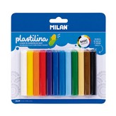 BLÍSTER CON 12 BARRITAS DE PLASTILINA DE COLORES 140g MILAN