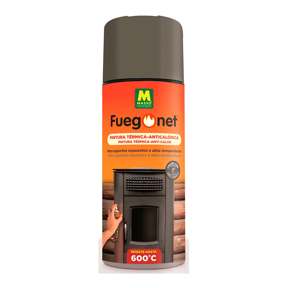 PINTURA ANTICALÓRICA GRIS 400ml. FUEGONET MASSÓ