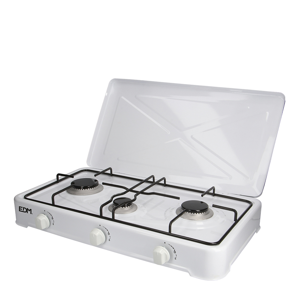 COCINA DE GAS ESMALTADA 3 FUEGOS 60x33x12cm EDM