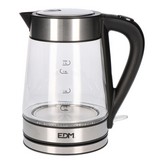 HERVIDOR DE AGUA DE CRISTAL + ACERO INOXIDABLE 1,7 LITROS 1850 - 2200W EDM