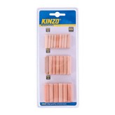 PACK 44 CLAVIJAS DE MADERA 1,8x0,6cm, 1,4x0,8cm, 1,2x1cm KINZO