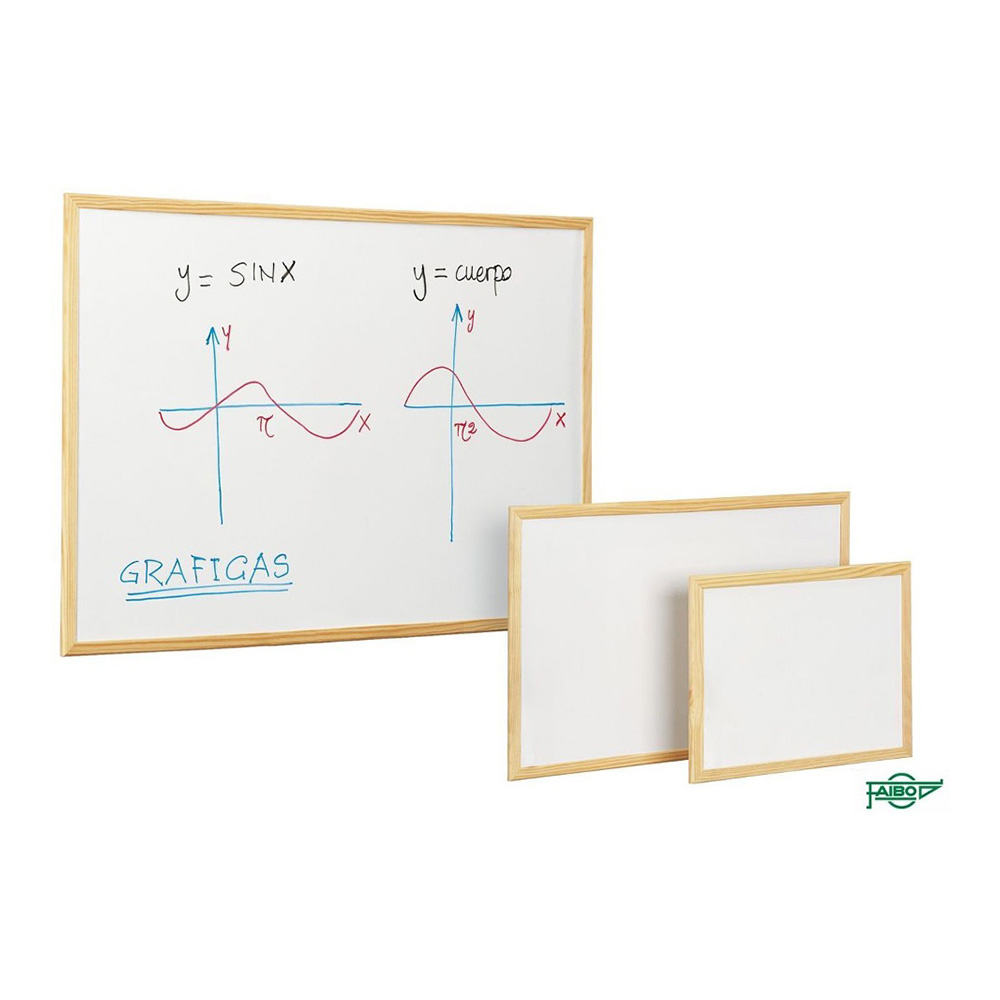 PIZARRA BLANCA CON MARCO DE MADERA 60x90cm FAIBO - Ítem