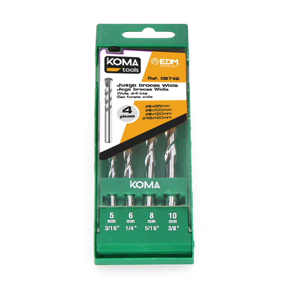 JUEGO 4 BROCAS WIDIA STANDARD KOMA TOOLS - Ítem