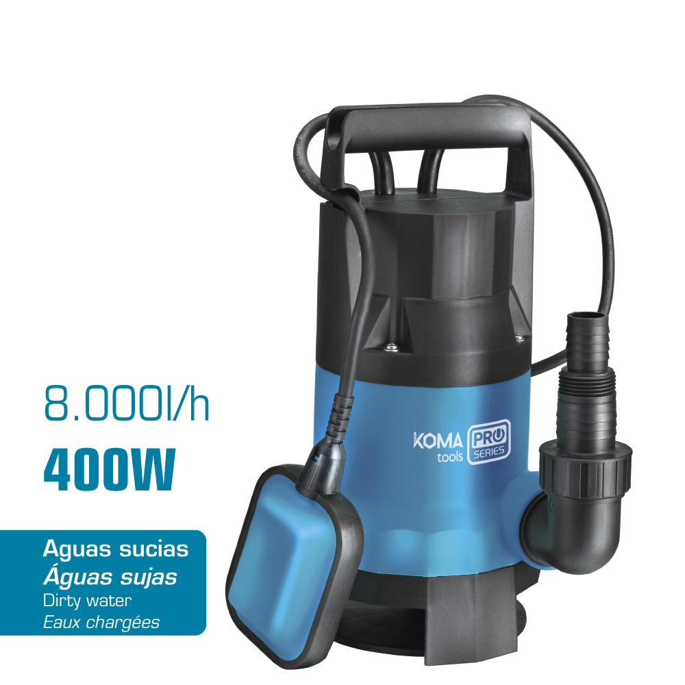 BOMBA PARA EXTRACCION DE AGUA SUCIA 400W 17x33cm KOMA TOOLS