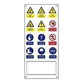 CARTEL OBRA MÚLTIPLE VERTICAL LONA CATALÁN 500x1100mm NORMALUZ