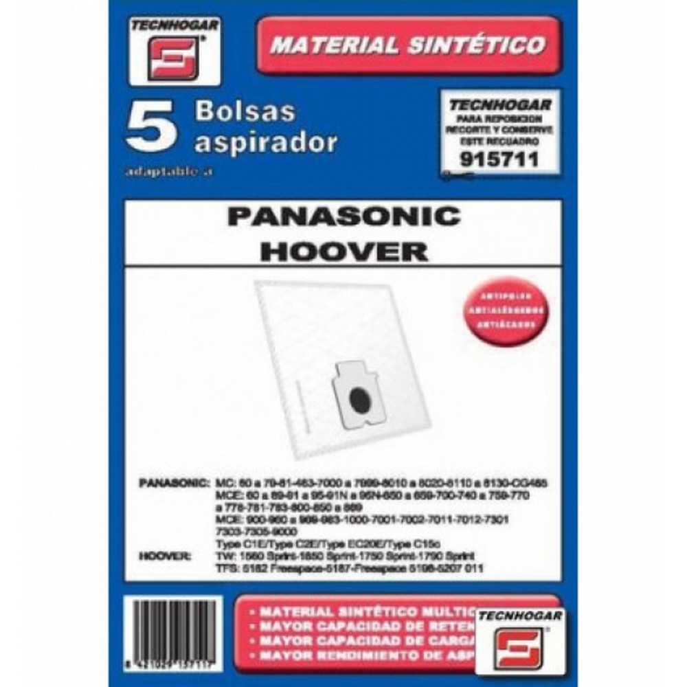 BOLSA ASPIRADOR TECNHOGAR PANASONIC 915711