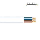 MANGUERA 2x1mm PLANA BLANCA FLEXIBLE H05 VV-F (AUDIO) EURO/m