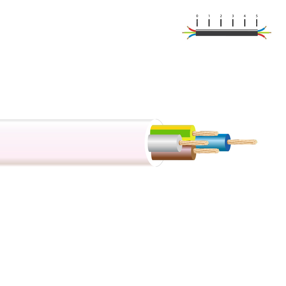 MANGUERA TUBULAR H 05 VV-F 4x1mm BLANCA EURO/m - Ítem