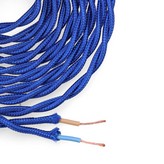 CABLE TEXTIL TRENZADO 2x0,75mm C-75 AZUL SEDA 5m