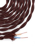 CABLE TEXTIL TRENZADO 2x0,75mm C-20 MARRON SEDA 5m