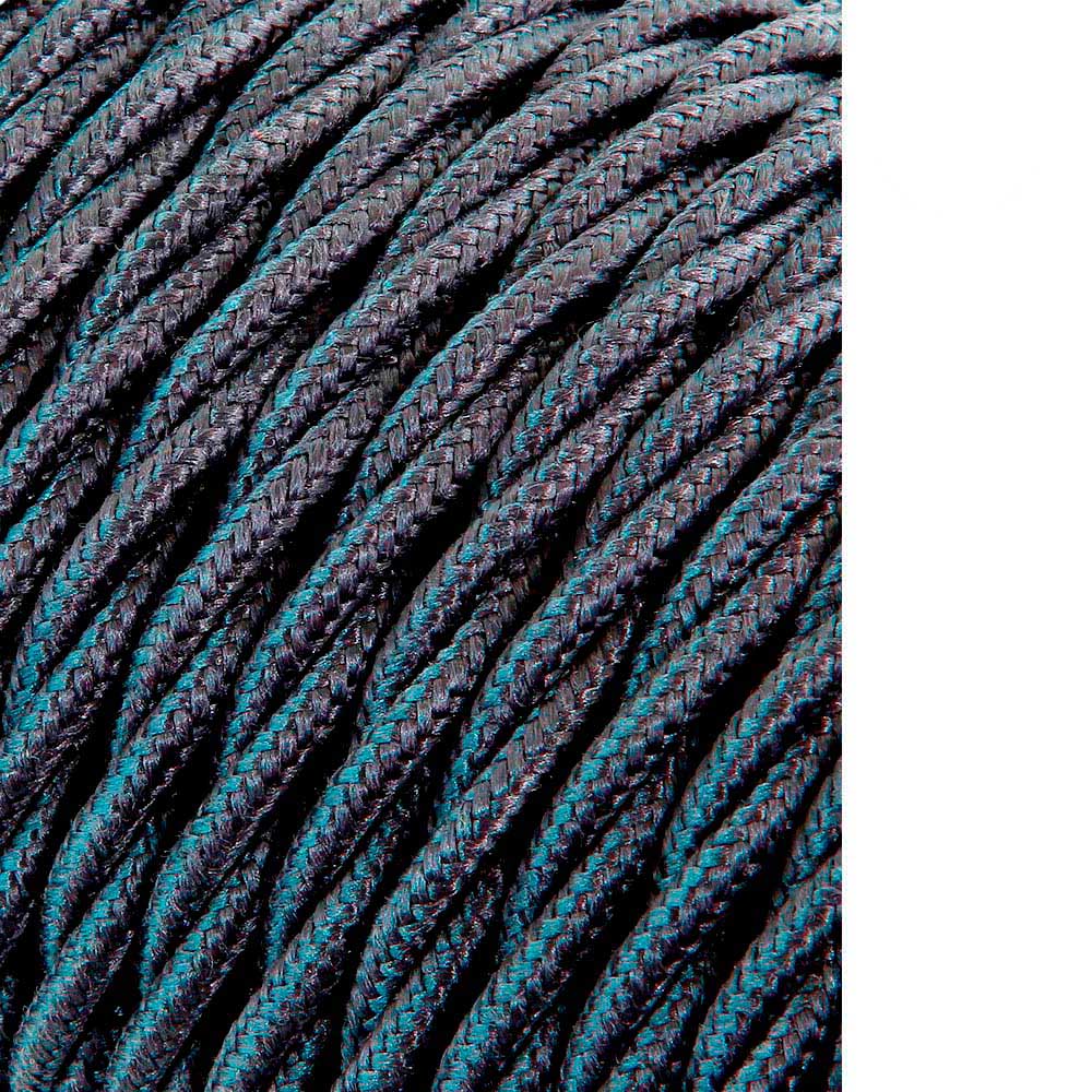 CABLE TEXTIL TRENZADO 2x0,75mm C-63 GRIS OSCURO SEDA 25m