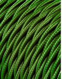 CABLE TEXTIL TRENZADO 2x0,75mm C-18 VERDE SEDA 25m