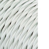 CABLE TEXTIL TRENZADO 2x0,75mm C-01 ALUMINIO BLANCO SEDA 25m