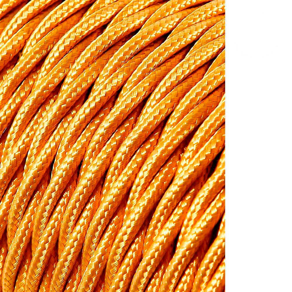 CABLE TEXTIL TRENZADO 2x0,75mm C-45 ORO MATE SEDA 25m - Ítem