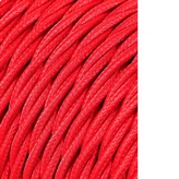 CABLE TEXTIL TRENZADO 2x0,75mm C-62 ROJO 25m