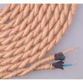 CABLE DE CUERDA DE YUTE TRENZADO 2x0,75mm 20m EURO/m