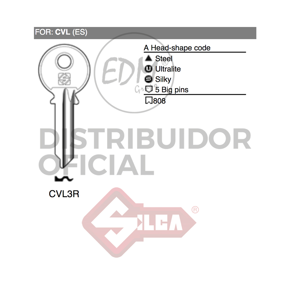 LLAVE ACERO CVL3R CVL