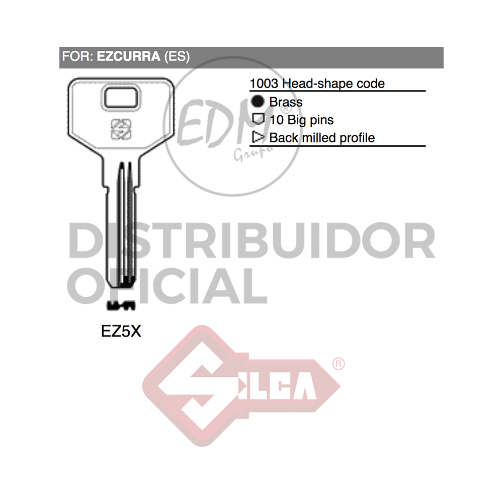 LLAVE LATON EZ5X EZCURRA