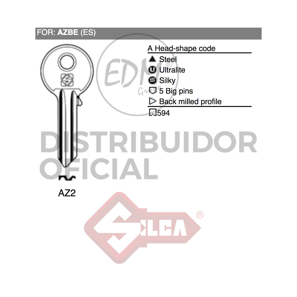 LLAVE ACERO AZ2 AZBE