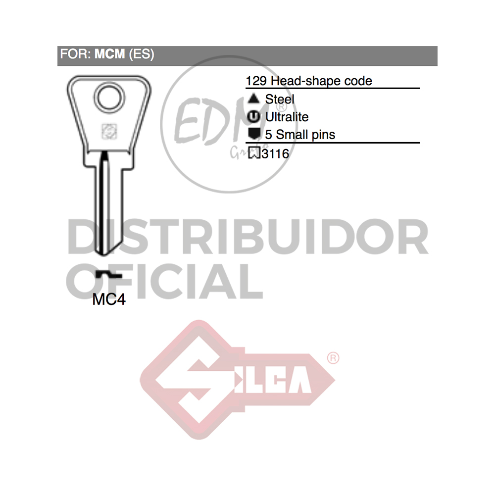 LLAVE ACERO MC4 MCM