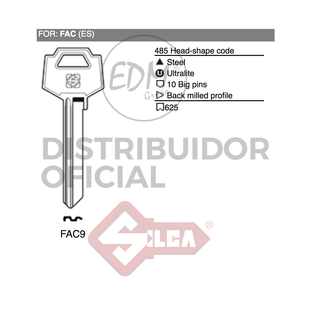 LLAVE ACERO FAC9 FAC