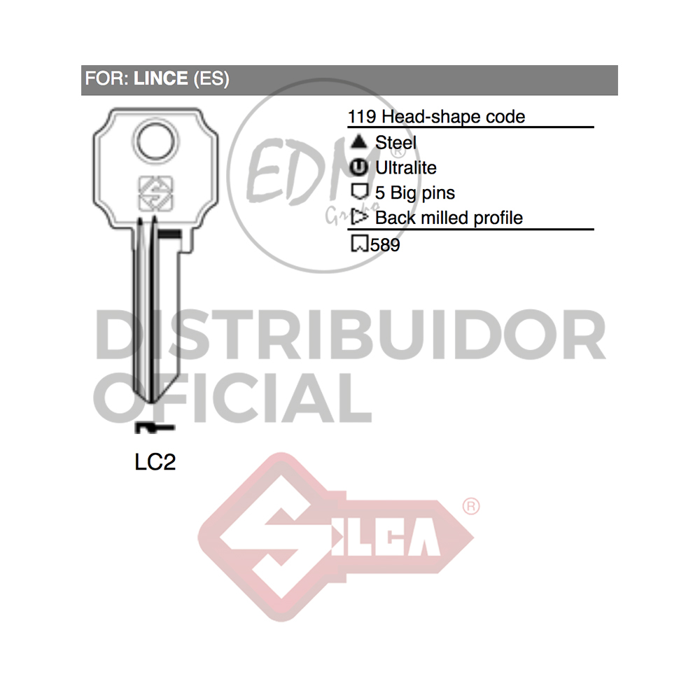 LLAVE ACERO LC2 LINCE