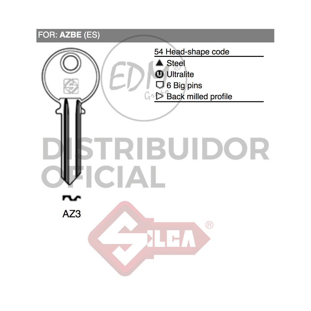 LLAVE ACERO AZ3 AZBE - Ítem