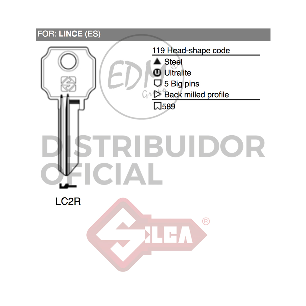 LLAVE ACERO LC2R LINCE