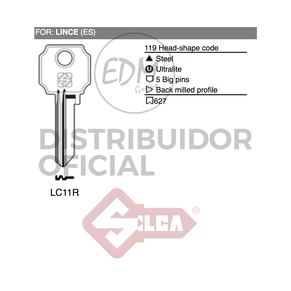LLAVE ACERO LC11R LINCE - Ítem