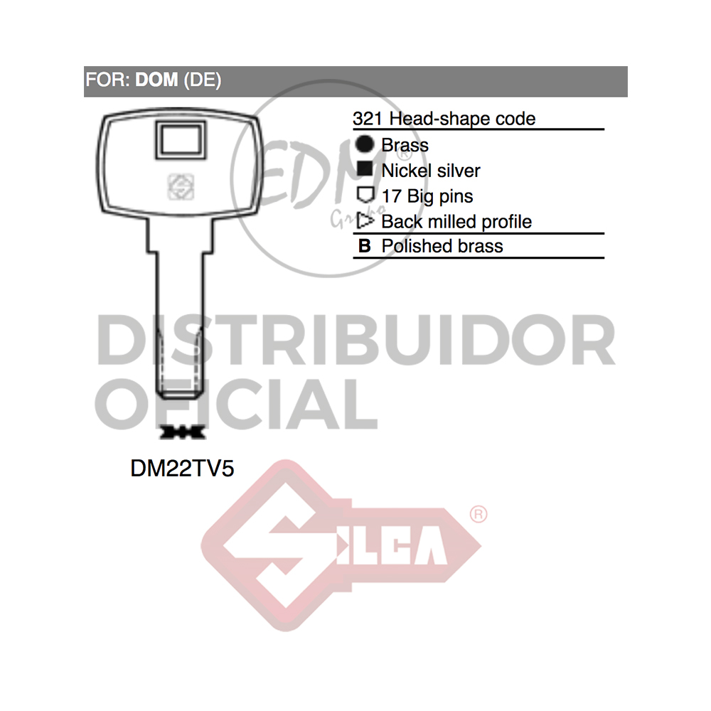 LLAVE LATON DM22TV5X DOM