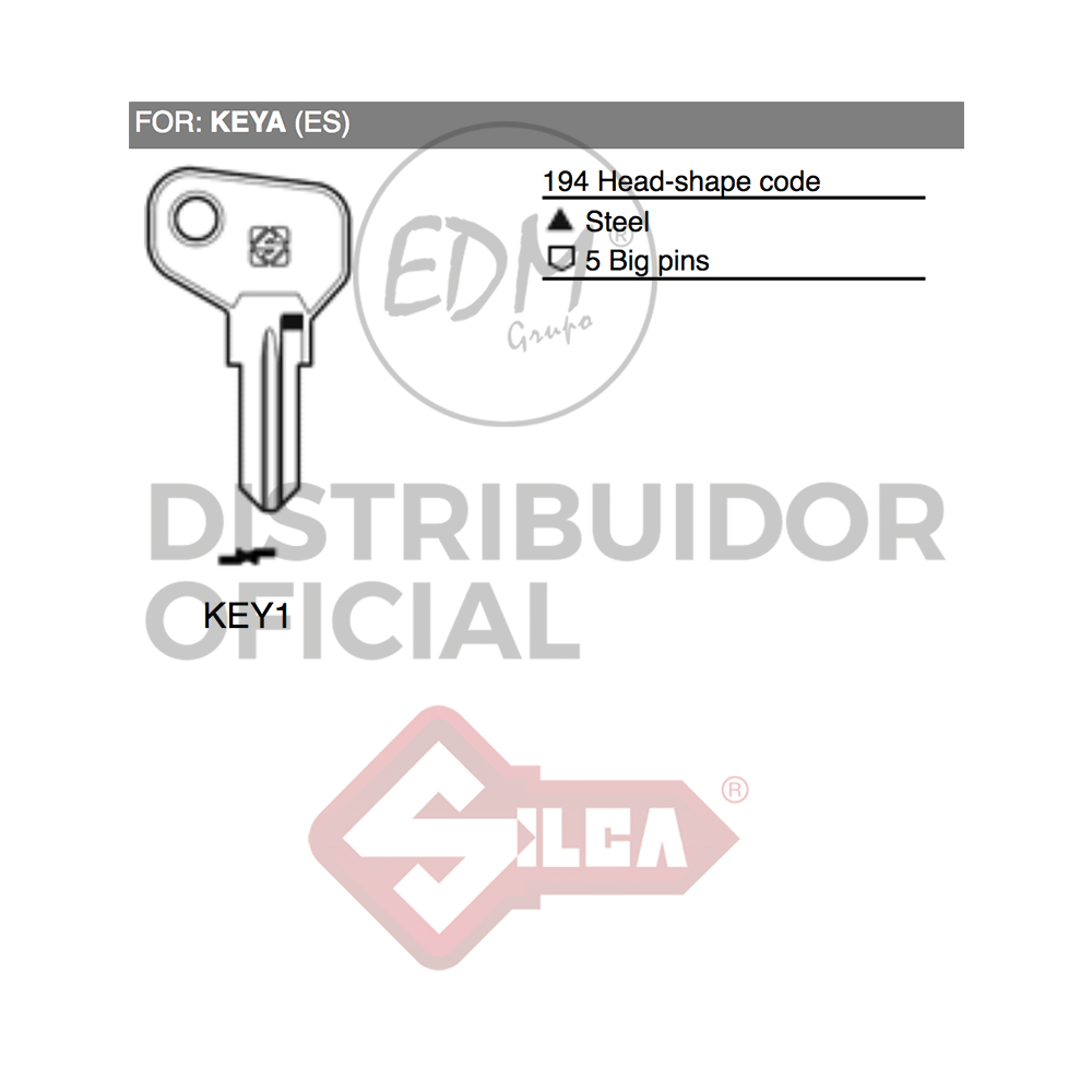 LLAVE ACERO KEY1 KEYA