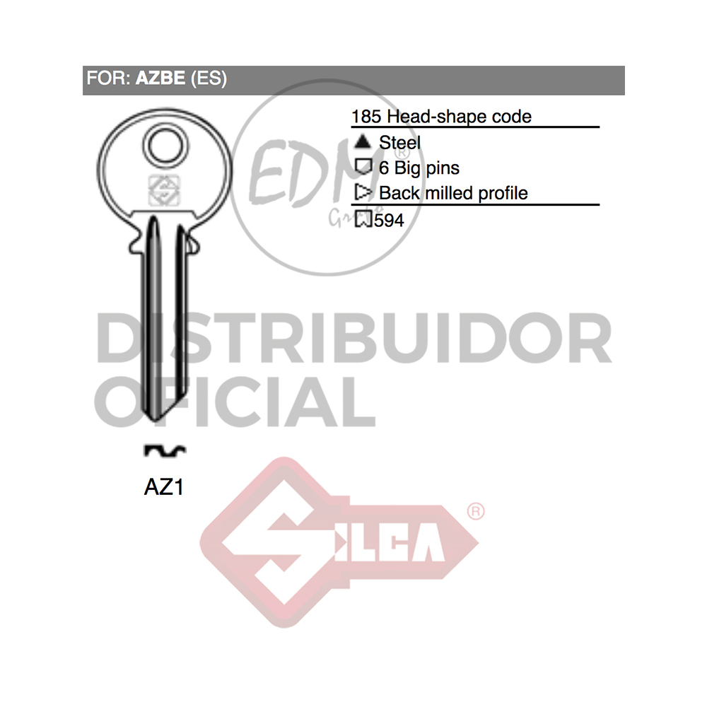 LLAVE ACERO AZ1 AZBE