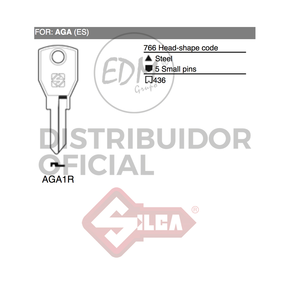 LLAVE ACERO AGA1R AGA