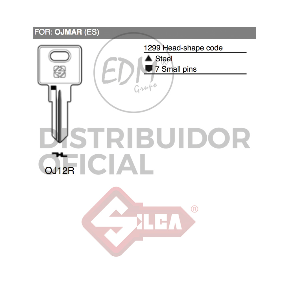 LLAVE ACERO OJ12R OJMAR