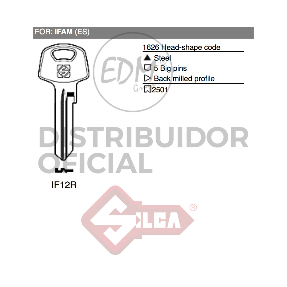 LLAVE ACERO IF12R IFAM