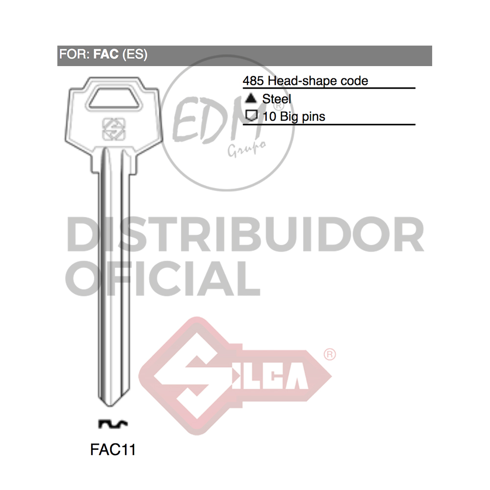 LLAVE ACERO FAC11 FAC