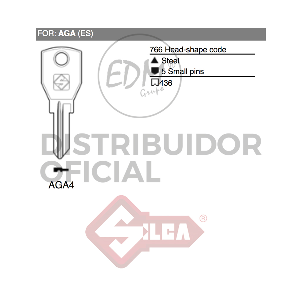 LLAVE ACERO AGA4 AGA - Ítem