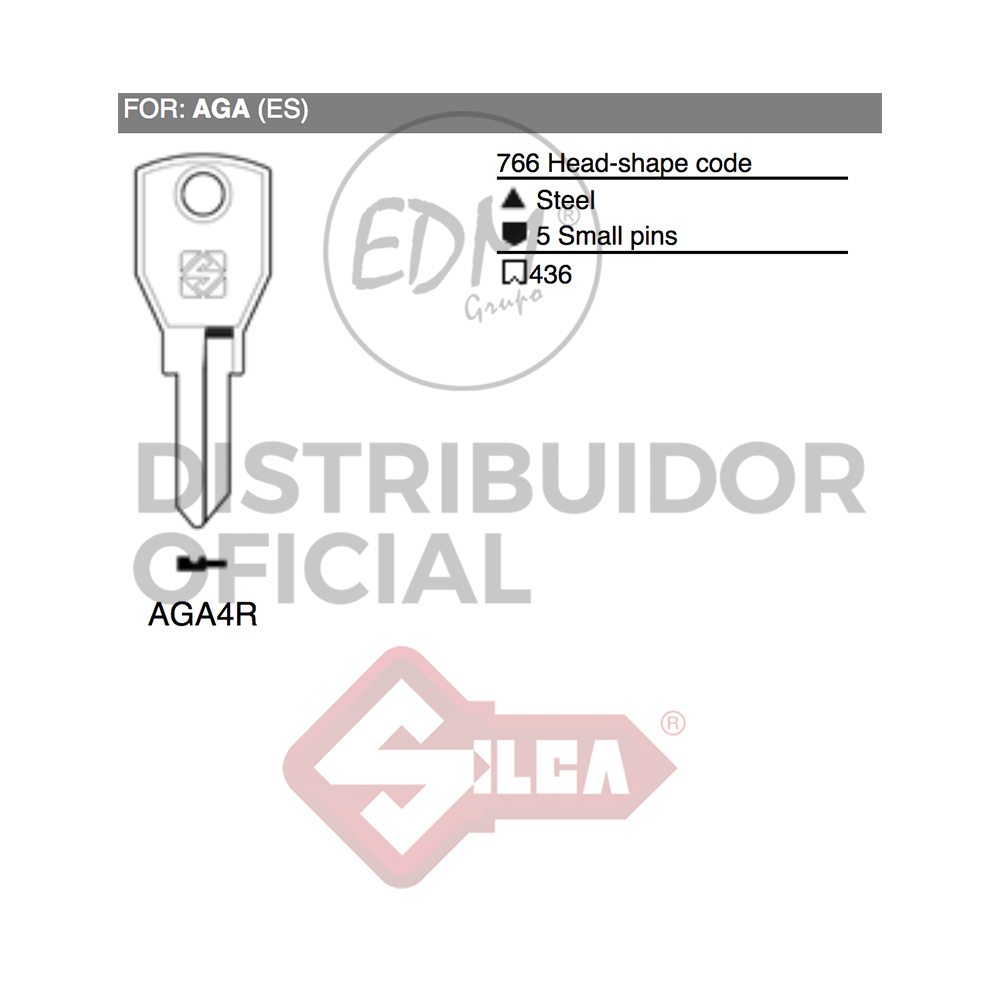 LLAVE ACERO AGA4R AGA - Ítem