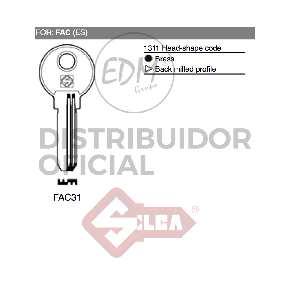 LLAVE LATON FAC31 FAC