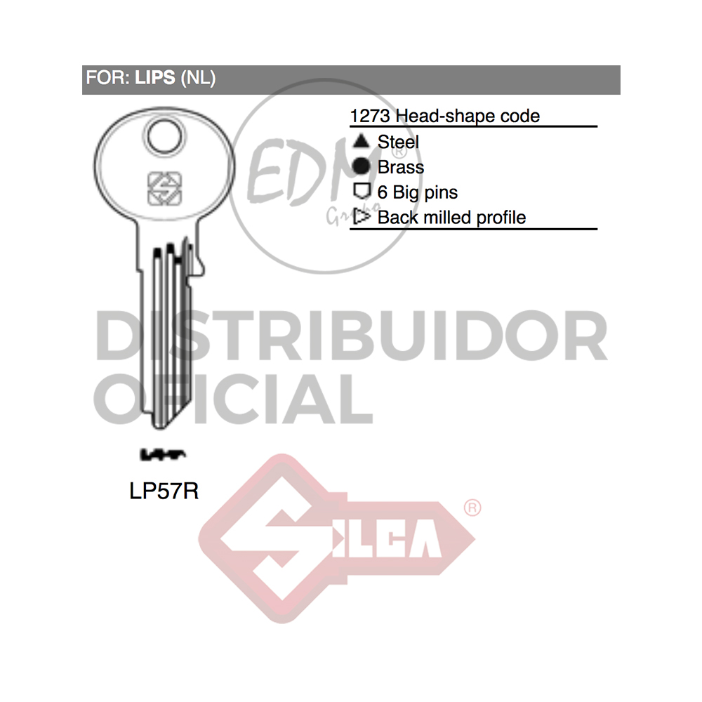 LLAVE LATON LP57R LIPS